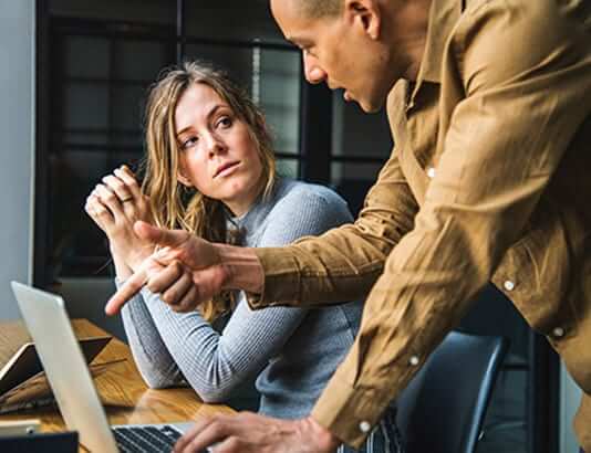 Employee Talking with each other